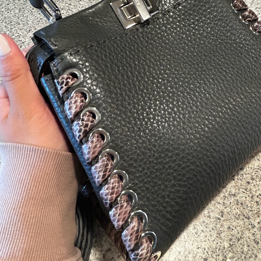 FENDI Selleria Python 2way Leather Peekaboo Mini - Picture 5 of 9